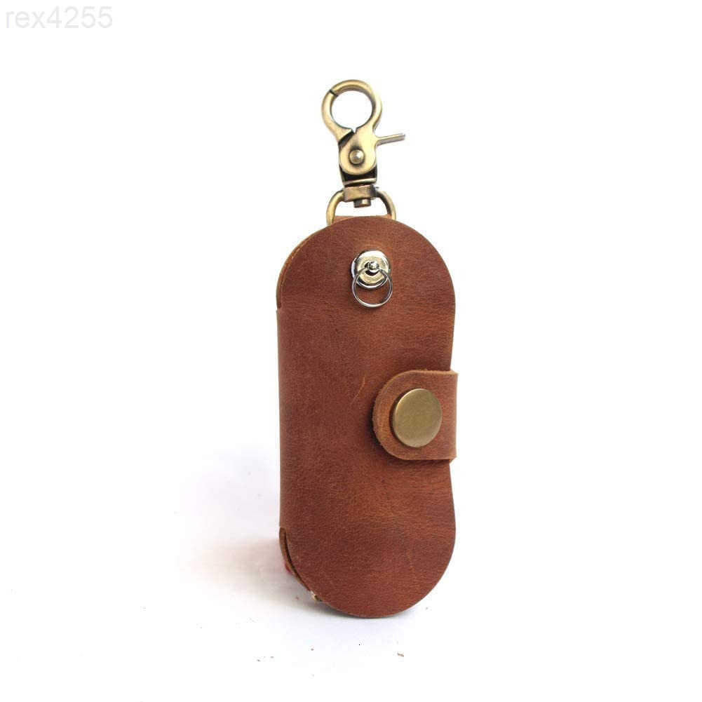Version of Simple Multifunctional Leather Key Organizer Door Key Car Key Case Handcrafted Key Holder with KeyringW250911