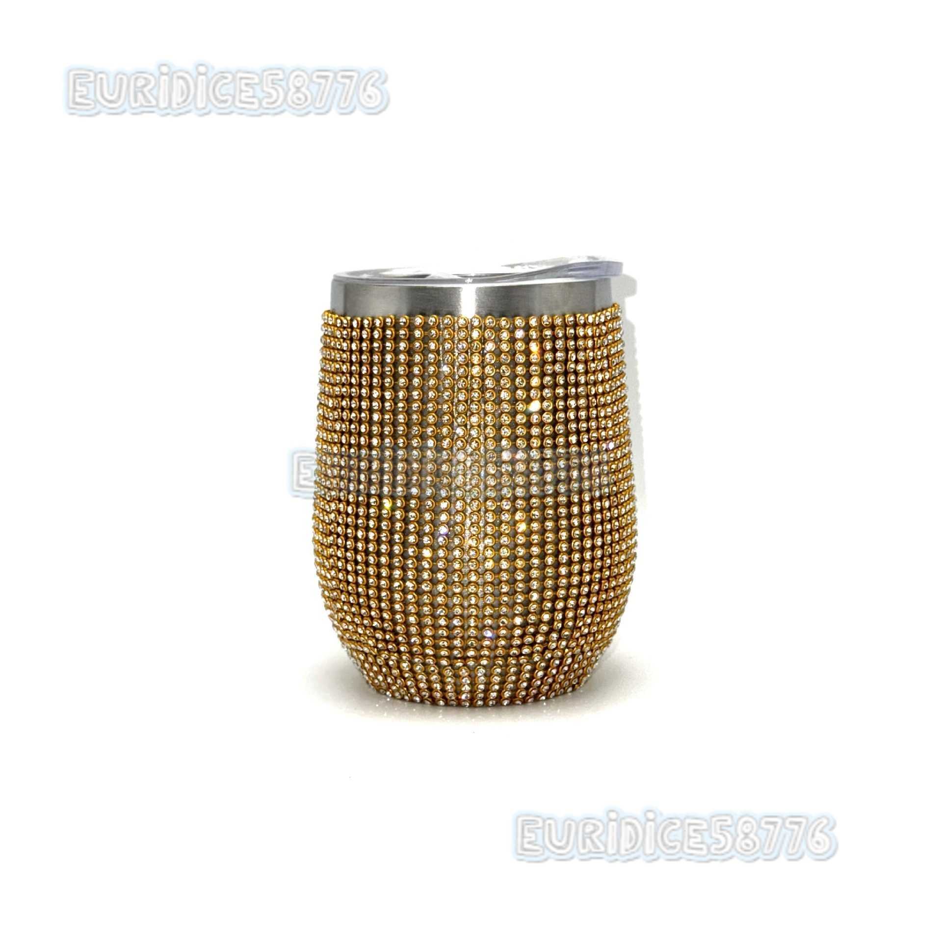 Cup Stainless Steel Creative Insulated Cup 304 Large Capacity Mesh Diamond Eggshell Cup H250911