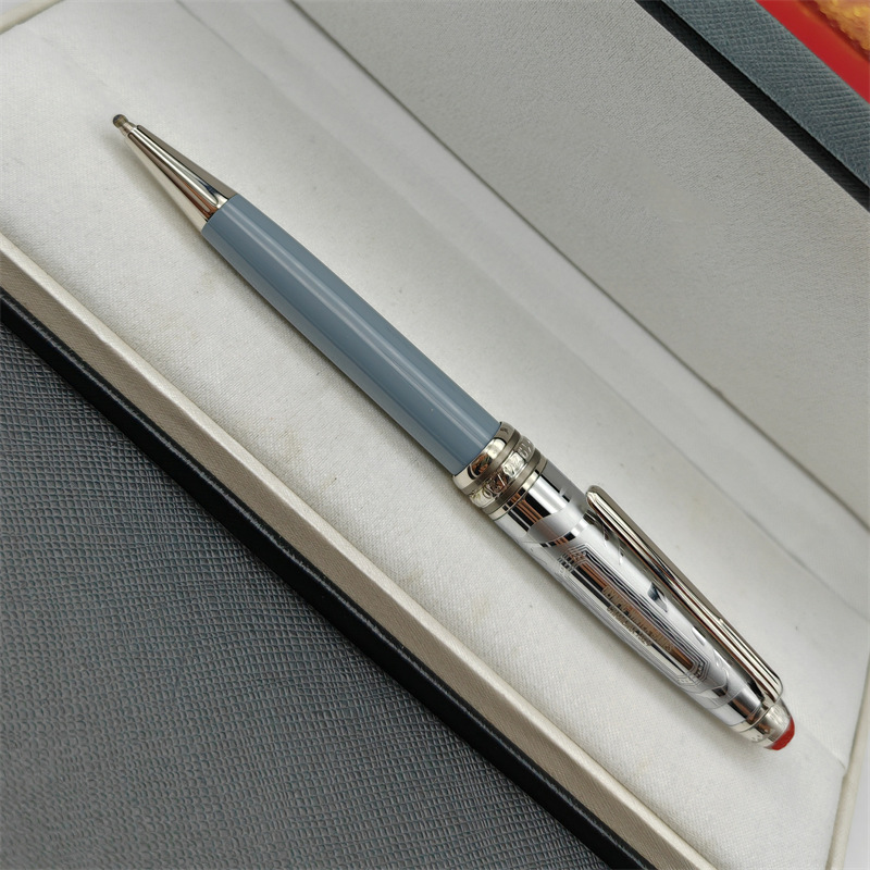 wholesale 100th Annivesay Monte Ballpoint Pens Luxuy Unique Metal Design 163 Rolleball Witing Statioeny Office Supplies Fountain Ink Pen With Seial