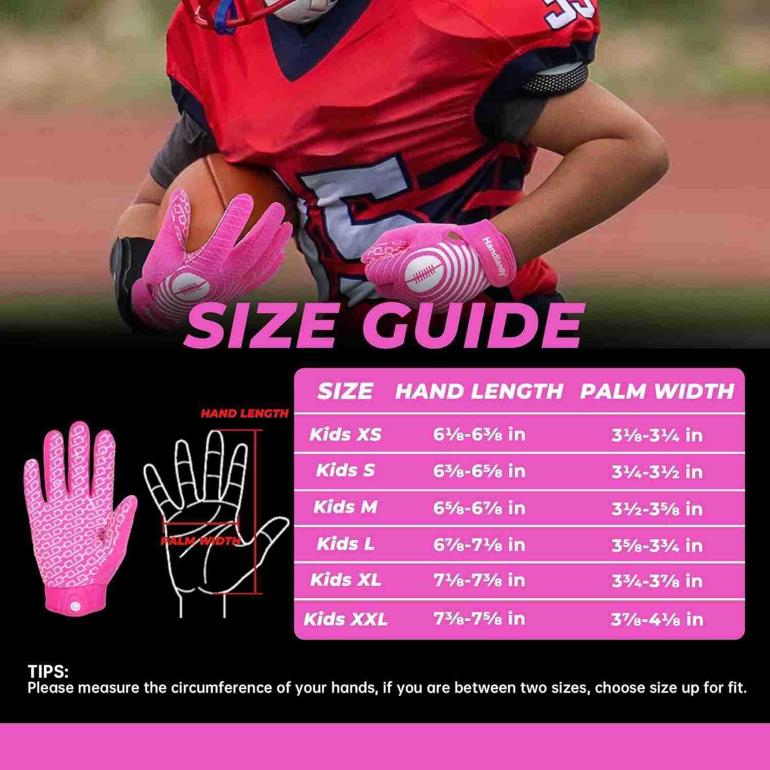 Youth Football Gloves Kids Sticky Receiver GlovesSuper Grip Football Glove Best Gift for BoysGirlsW250911