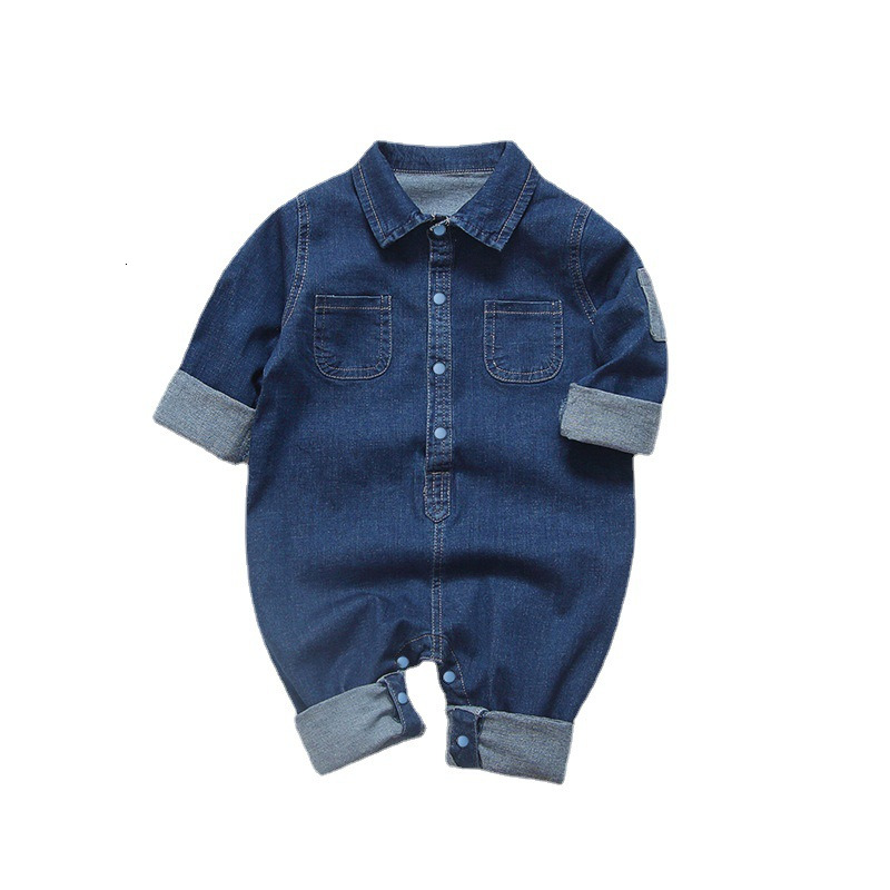 IENENS Baby Rompers Newborn Jumpsuits Clothes Denim One-pieces 0-18 Months Boy Girl Soft Suits Kids Clothes