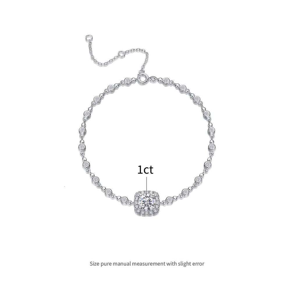 Free Design S Bracelet Moissanite New Hand Jewelry Sier Plated Platinum