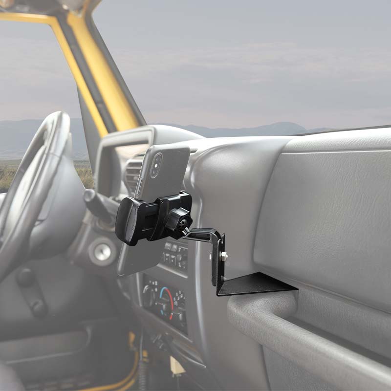 Car Walkie-Talkie Stand + Mobile Phone Holder For Jeep Wrangler TJ 1997-2006 Interior Decoration Accessories