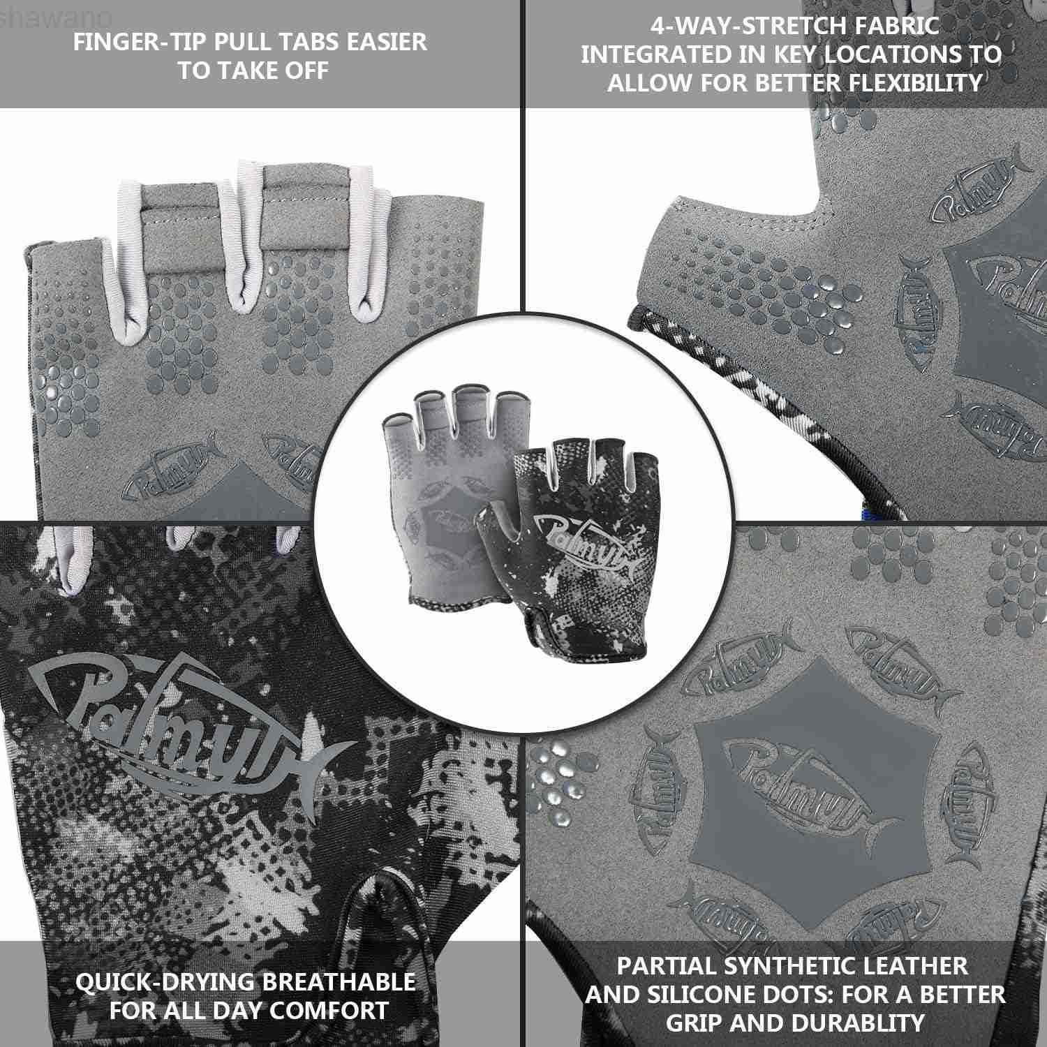 Fishing Gloves Sun Protection Fingerless Glove Men Women UPF 50 SPF for Kayaking Paddling Canoeing Rowing DrivingW250911
