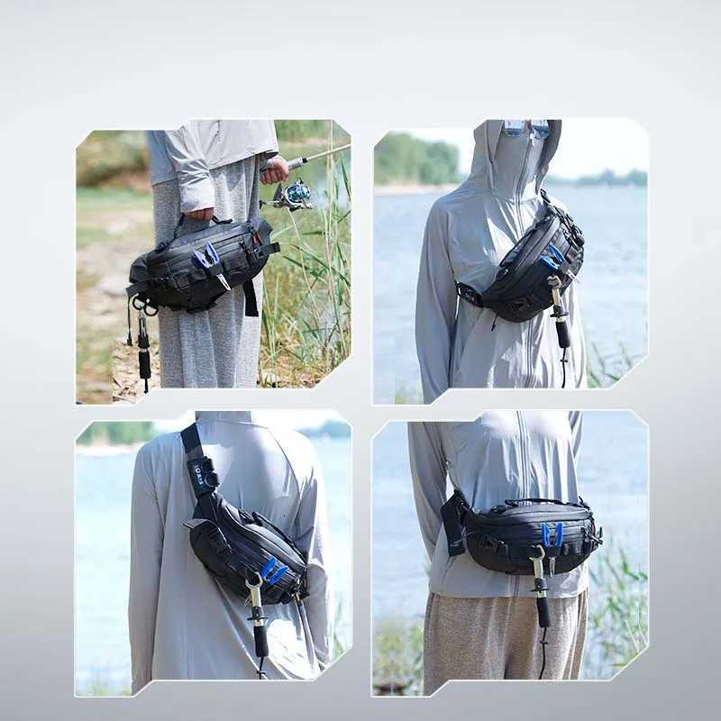 yuzhiyuan MultiPurpose Fishing Tackle Bag Lightweight Large Capacity With Comfortable Wide Waist Belt Breathable Mesh Divider Z250911