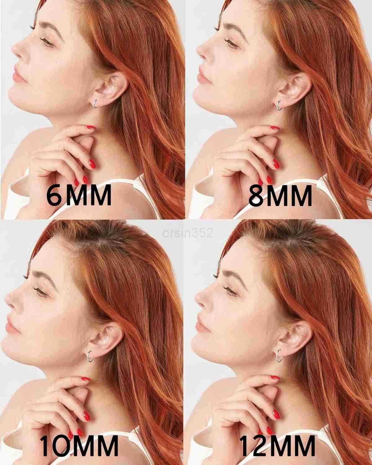 316L Surgical Stainless Steel Huggie Hoop Earrings 6mm 8mm 10mm 11mm 12mm 14mm Hypoallergenic Earrings Hoop Cartilage Helix Lobes Hinged Sleeper Earri