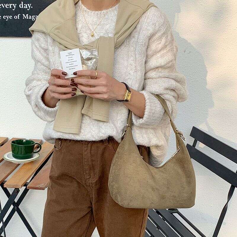 Niche Design Single Shoulder Underarm For Women 2023 New Ins Dumpling Textured Trendy Crescent Bag