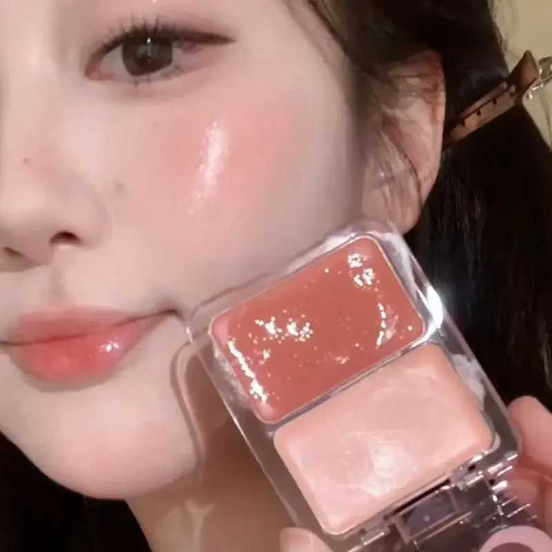 Water Light Blush Cream Milk Tea Color Long Lasting Waterproof Moisturizing Cheek Tint Face Contouring Makeup W250911