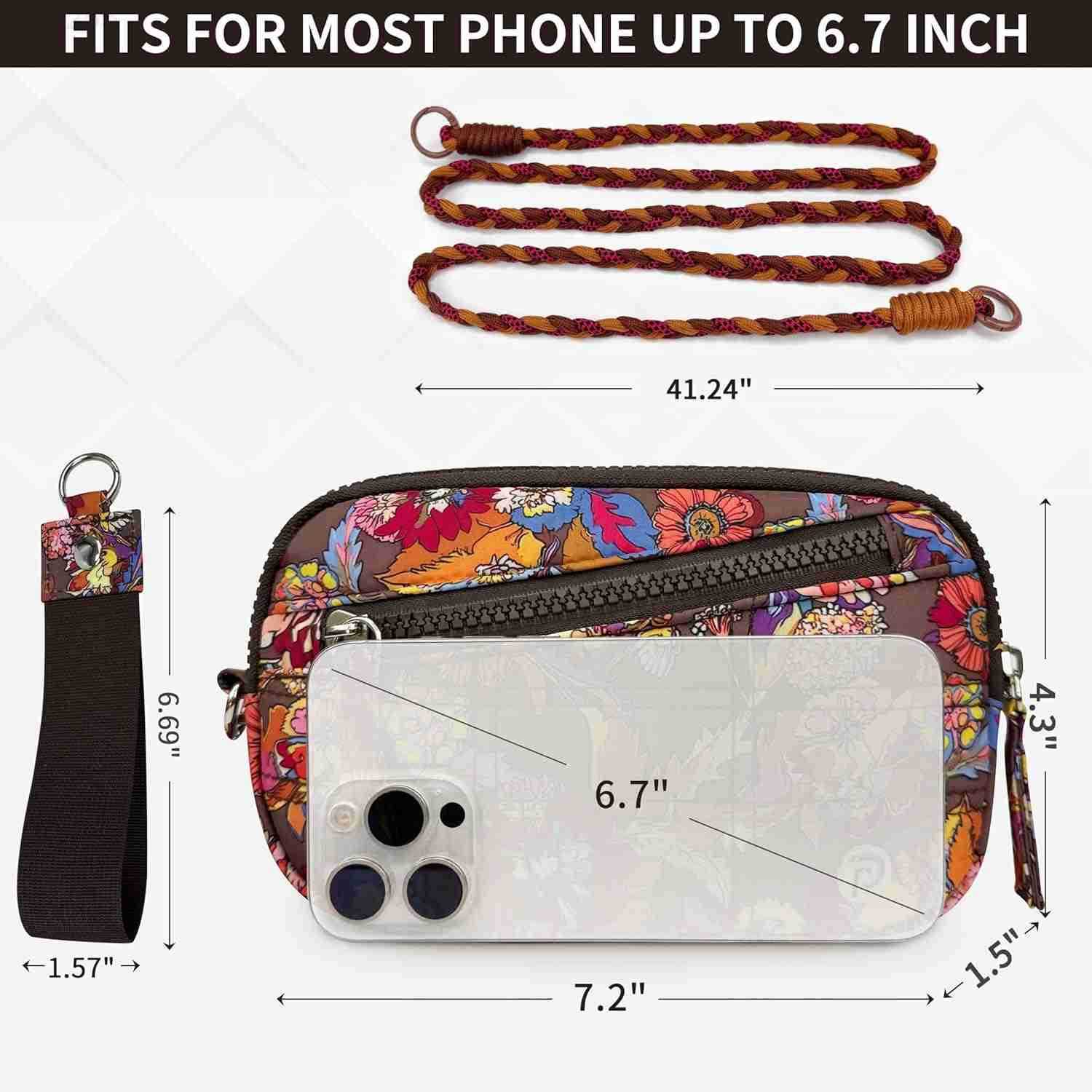 Large Wristlet WalletRFID Blocking Wristlet Purses for Women Travel Clutch Organizer with Card Phone SlotsW250911