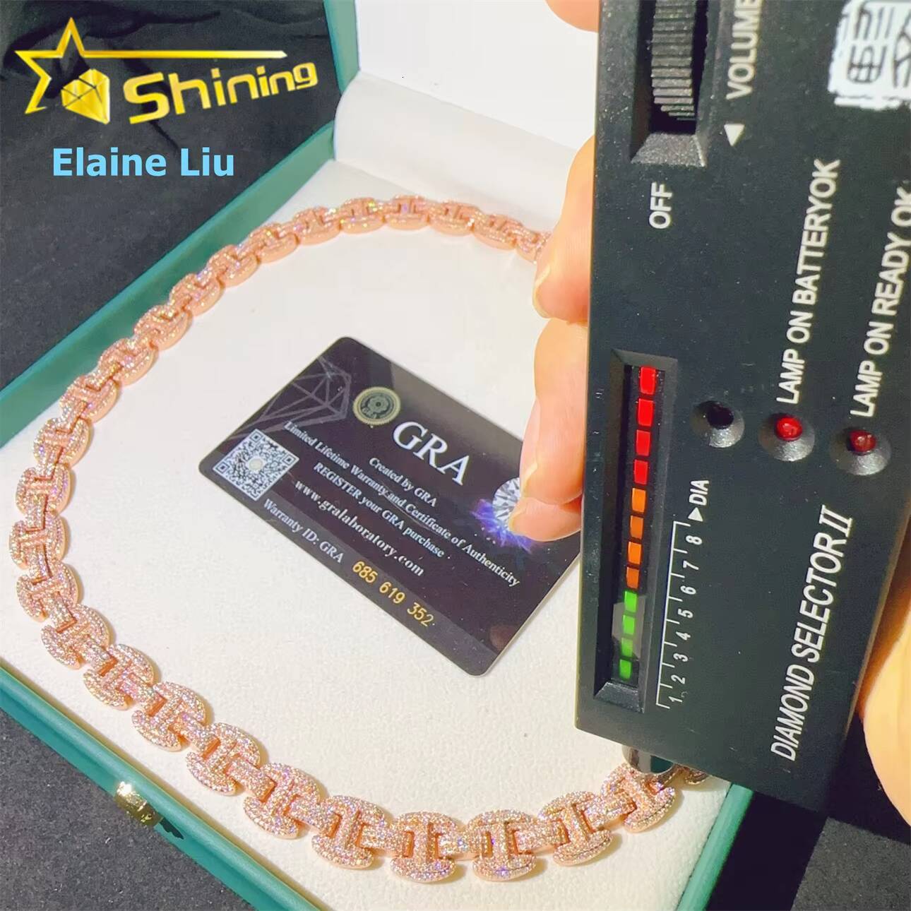 12mm Iced Out VVS Moissanite Diamond Sterling Silver 925 Cuban Link Chain Necklace Miossanite Hip Hop Jewelry