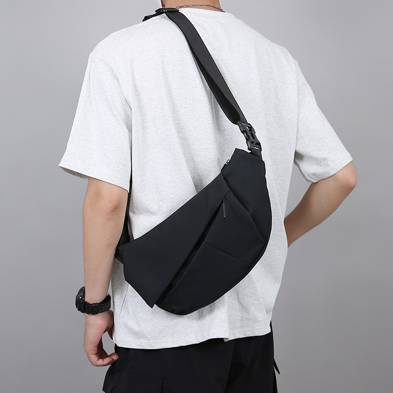 New Free Shipping Men S Chest Bag Korean Designer Bag Version Casual Simple Fashion Single Shoulder Bag Anti Theft Close Fitting Commuter Luxury Bag C