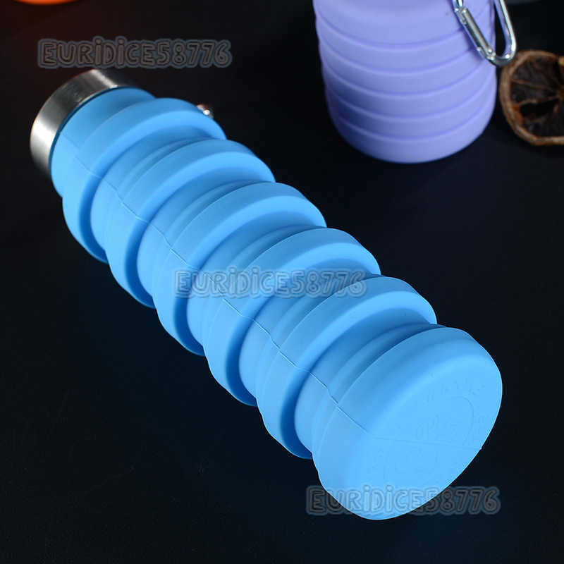 New Water Cup Outdoor Sports Water Bottle Cup with Carabiner 500ml Water Bottle H250911