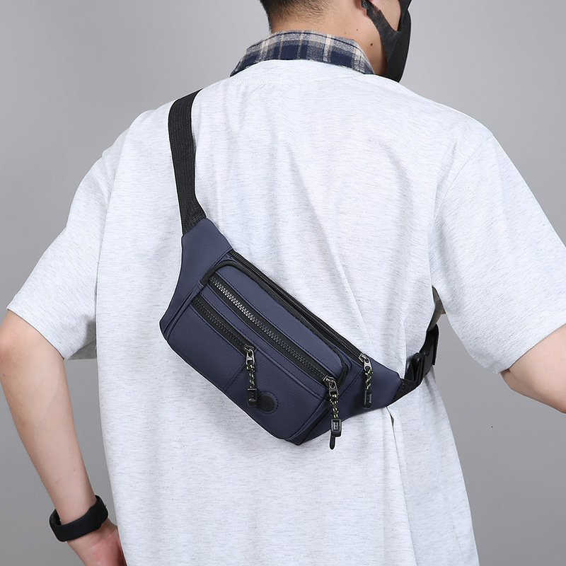 New Men S Waist Bag Versatile Business Commuter Single Shoulder Crossbody Bag Free Shipping Large Designer Bag Luxury Bag Capacity Leather Simple Fash