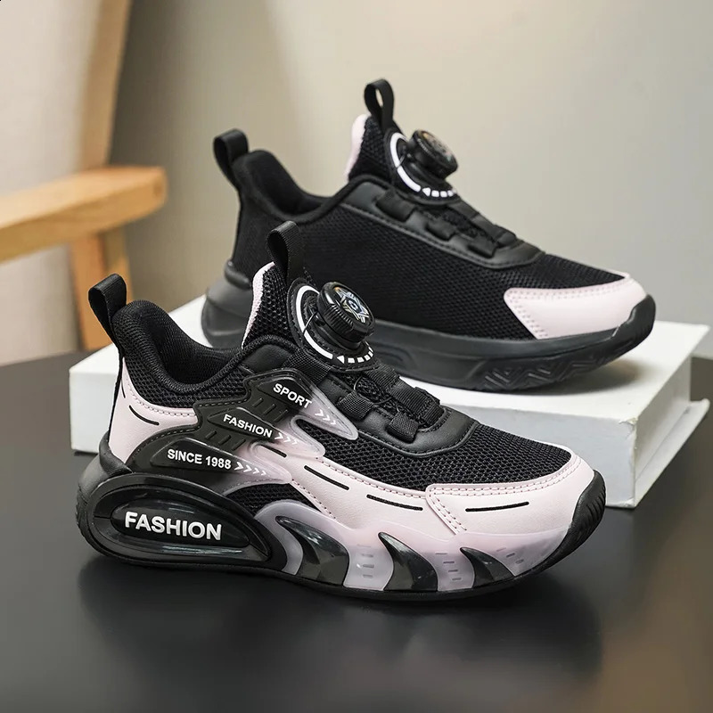 Fashion Kids Sports Breathable Mesh Boys Girls Sneakers Rotary Buckle Children Casual Walking sports Outdoor Running Shoes C260130