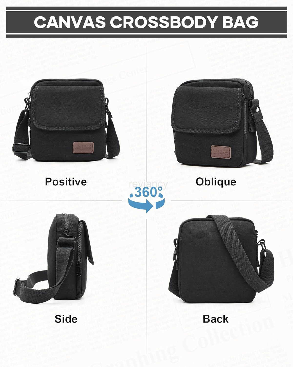 Small Crossbody Bag for MenCanvas Messenger Shoulder Bags Crossbody Satchel Bag Mens Side Bags Over the Shoulder PurseW250911