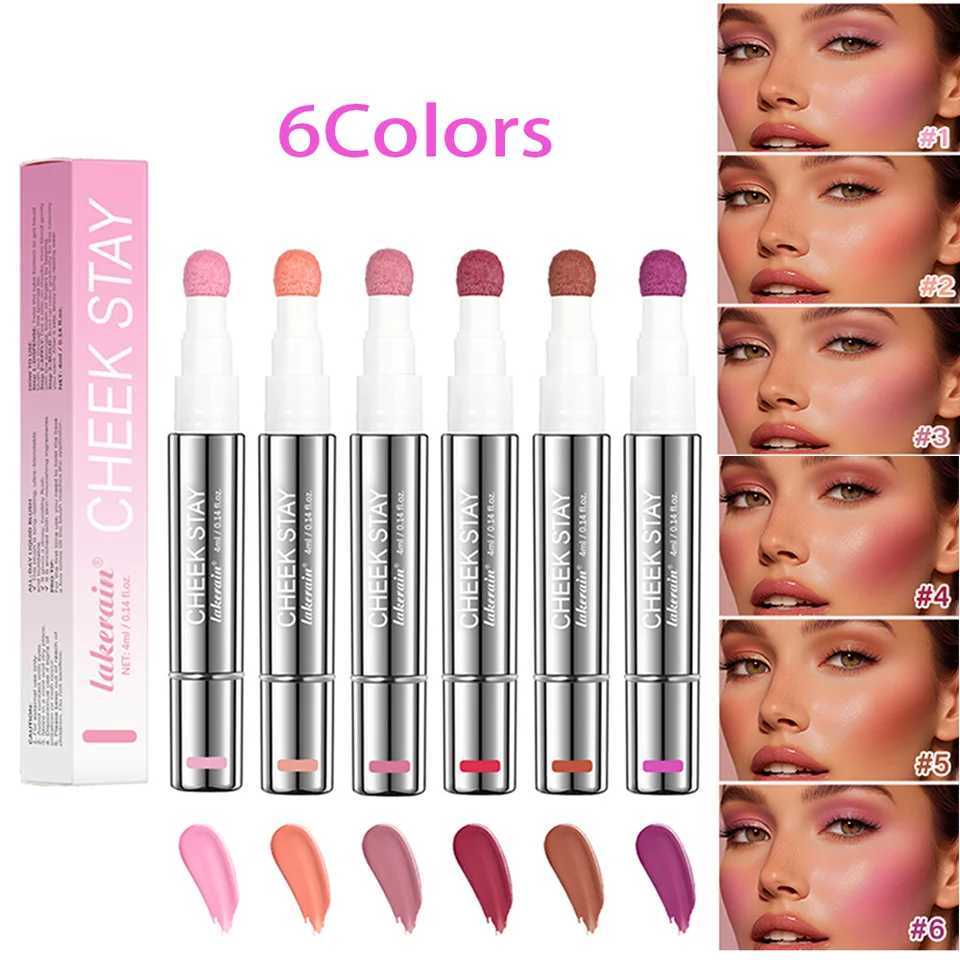 Cheek Blusher 6 colors LongLasting Cheek Stain AllDay Blendable Liquid Blush LongLasting Blush Sponge Applicator Cheek Makeup W250911
