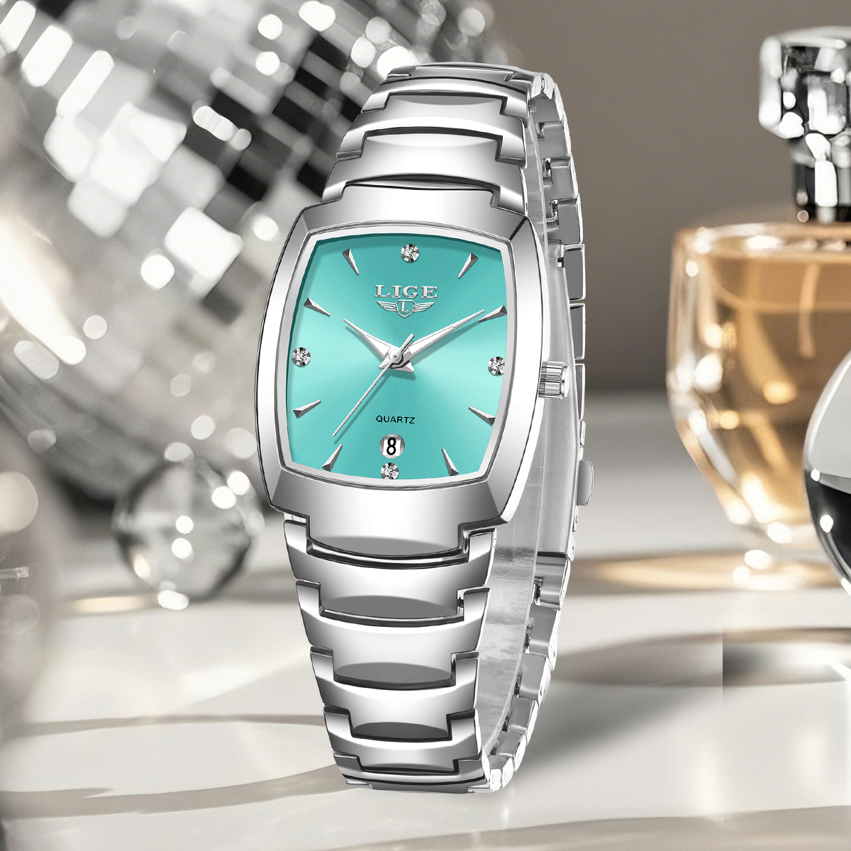 LIGE Mens Quartz Watch - Stylish Water-resistant Timepiece with Date Display for Professionals & Students