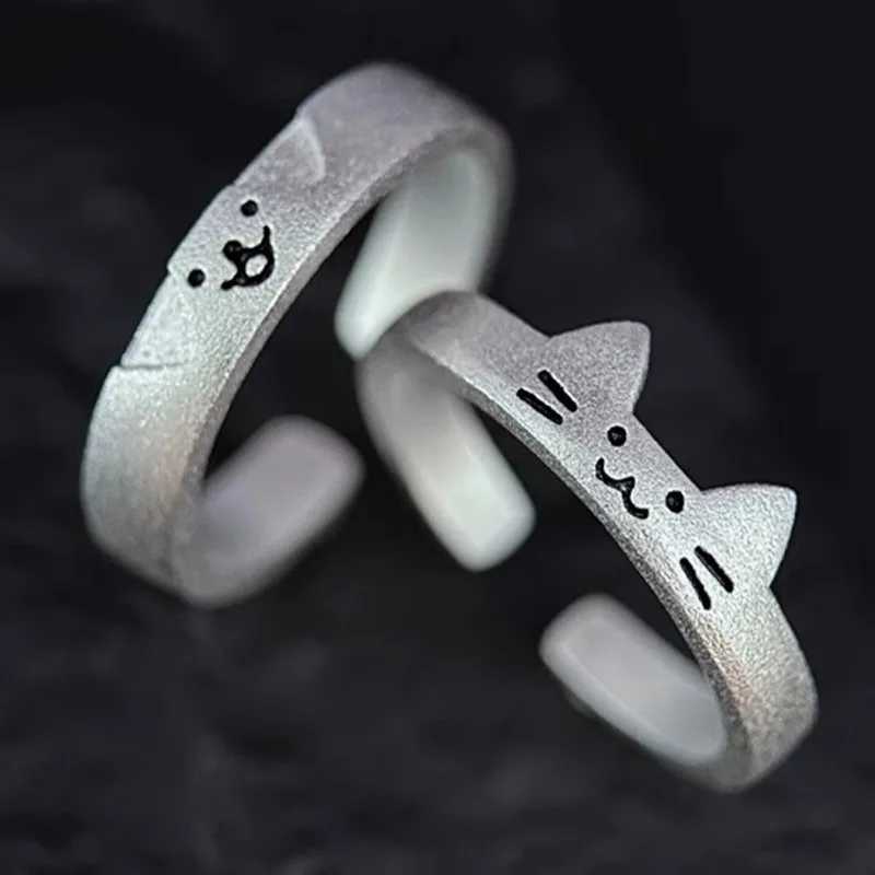 2025 Valentines Day Rings Cat Dog Animal Adjustable Ring Jewelry Delicate and Stylish Couple Rings for Women Adornment Gifts W250911