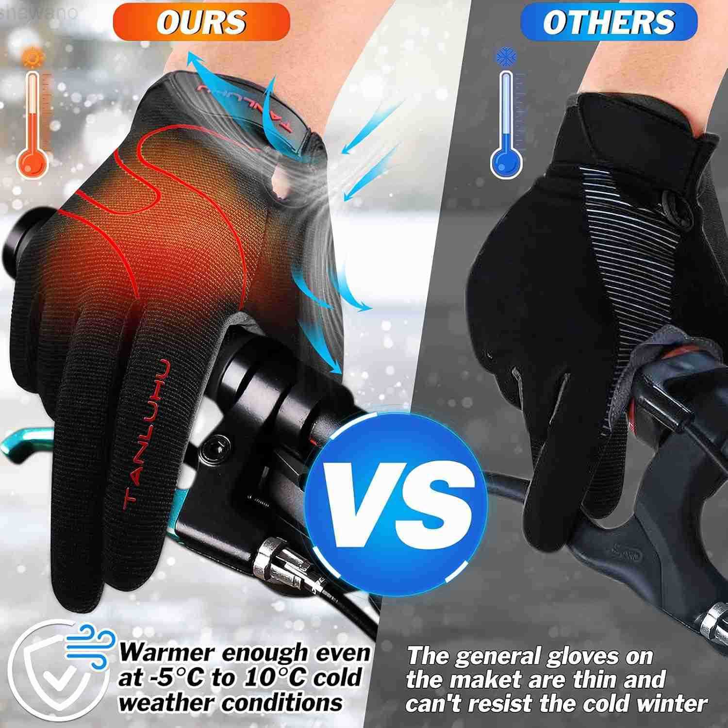Cycling Gloves Mountain Bike Gloves Biking Gloves for Men Women Outdoor Full Finger Workout Gloves Touch Screen AntiSlip ShockAbsorbing MTB Gloves Roa