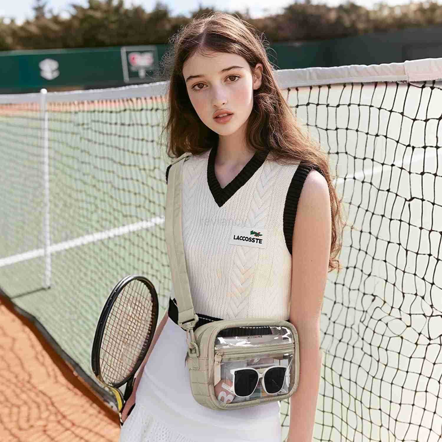 Missnine Clear Bag for Stadium Events Quilted Clear Purse for Women Stadium Approved PVC Crossbody Concert BagW250911