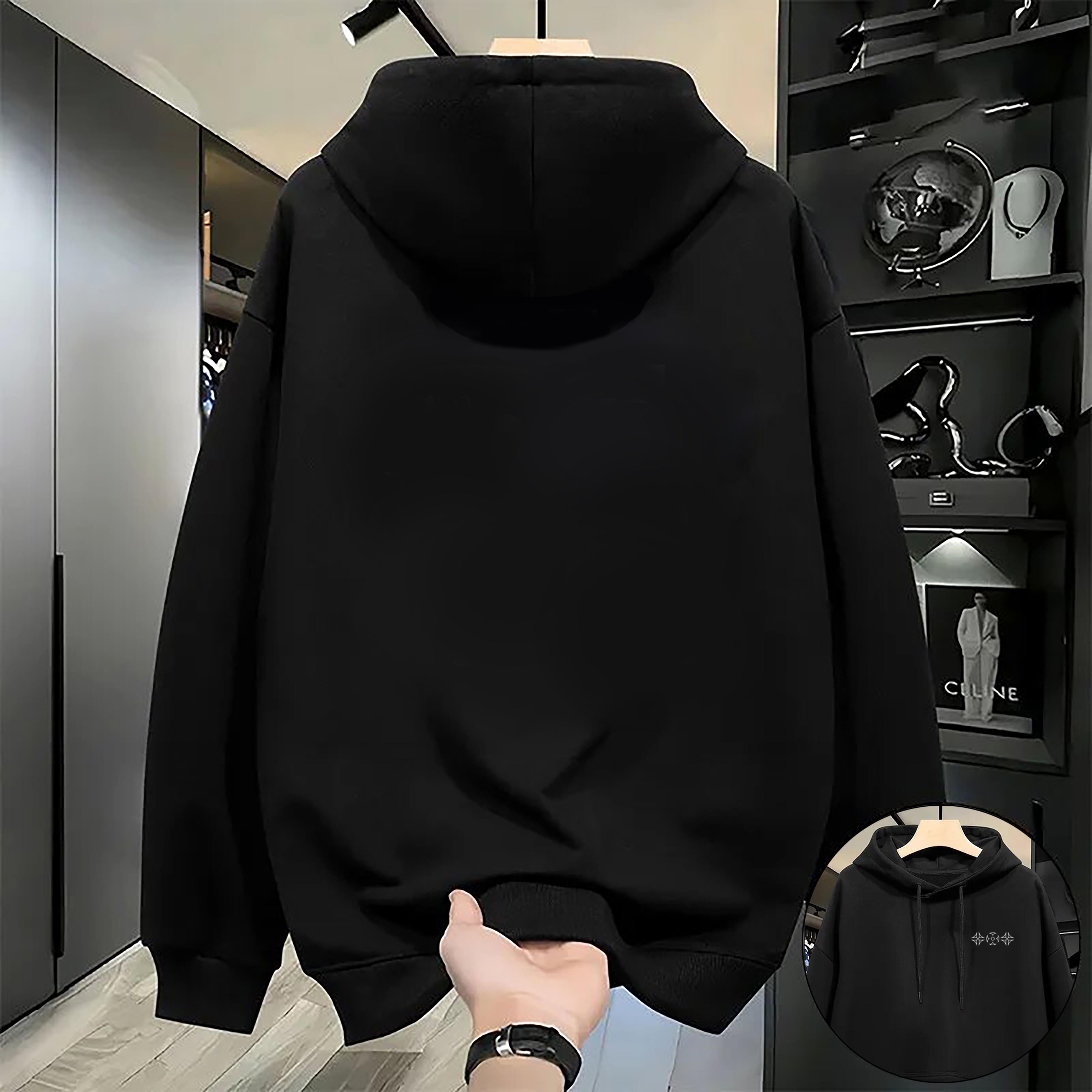 Men Women Hoodie Autumn Winter Casual Pullover Sweatshirt Warm Loose Fit Long Sleeve Hooded Tops