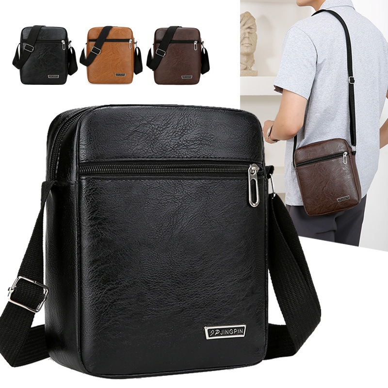 New Free Shipping Designer Bag Simple Men S Single Shoulder Bag PU Luxury Bag Soft Leather Texture Casual Crossbody Bag Business Travel Vertical Brief