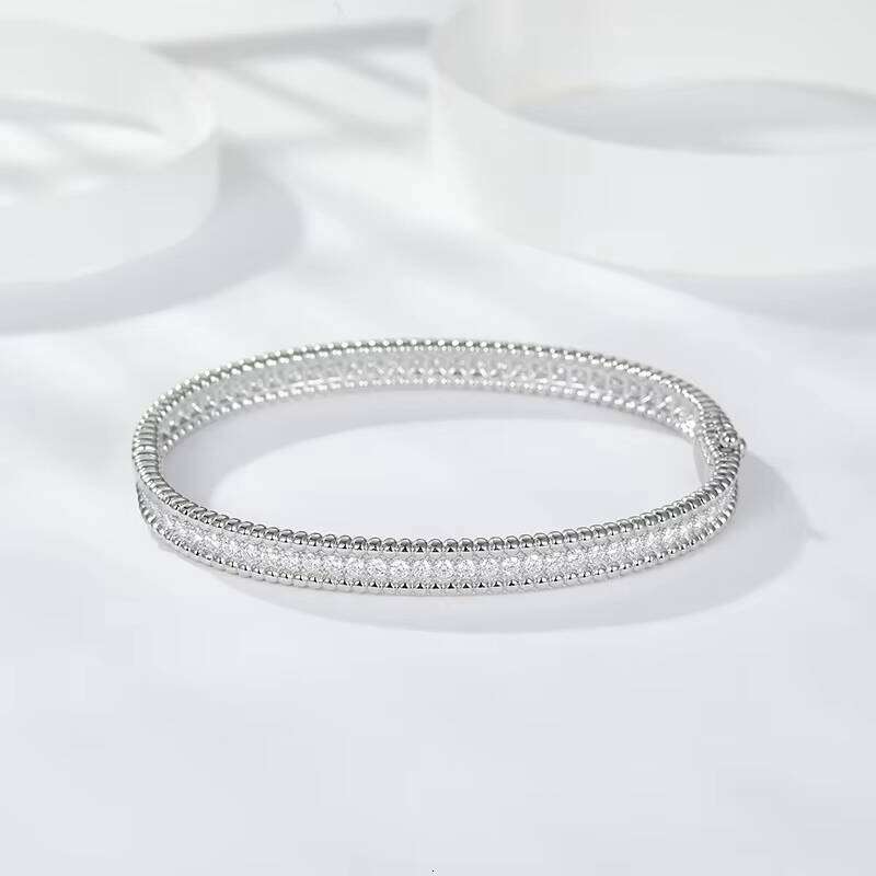 Fine Jewelry Bracelets Bangle Gold Plating Sier Iced Out Dia VVS Moissanite Hand for Women Bracelet