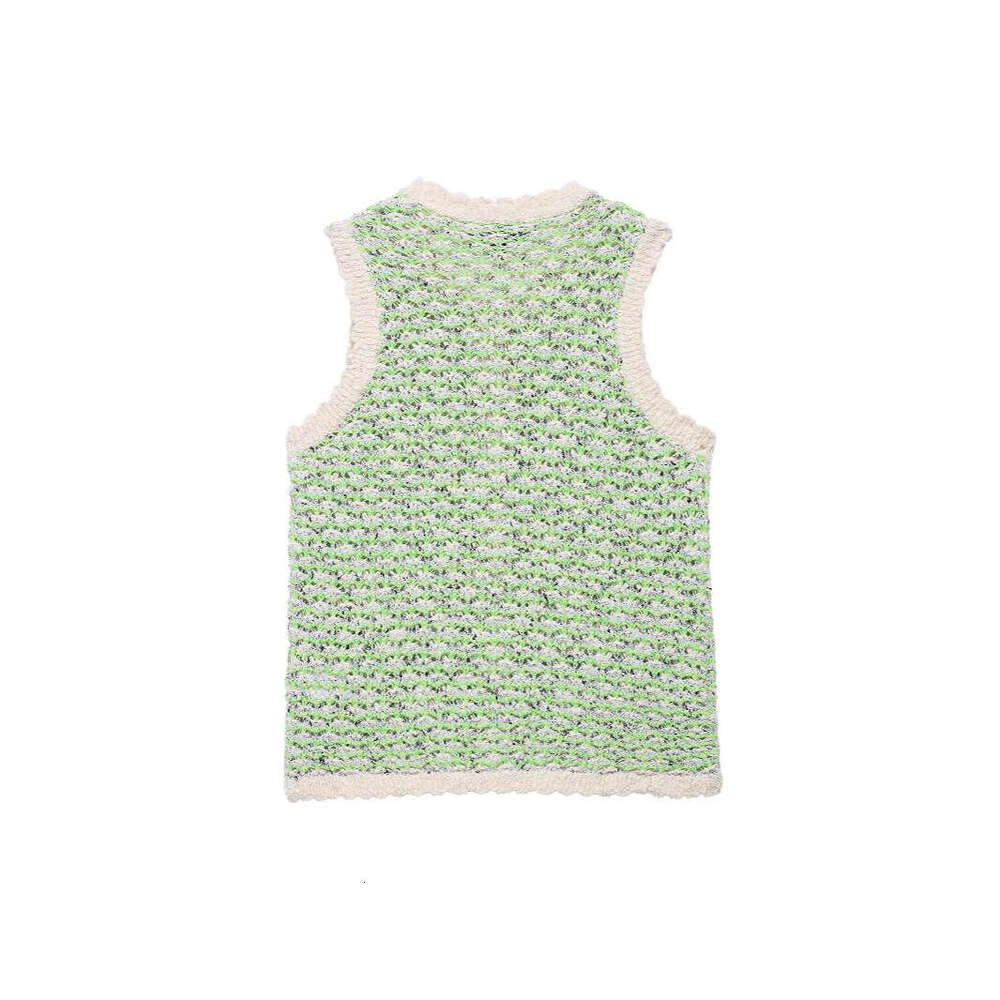 DHEssentials Summer New Style Elegant Fashion Versatile Textured Knitted Vest Top