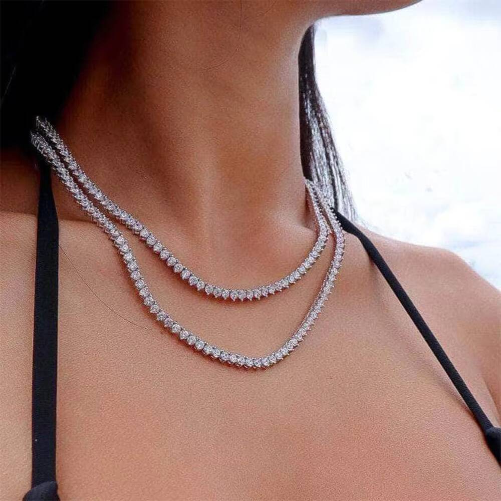 Wholesale Price 925 Sterling Silver Iced Out Tennis Chain 2mm65mm VVS Moissanites Diamond Bracelet Bangle Hip Hop Style