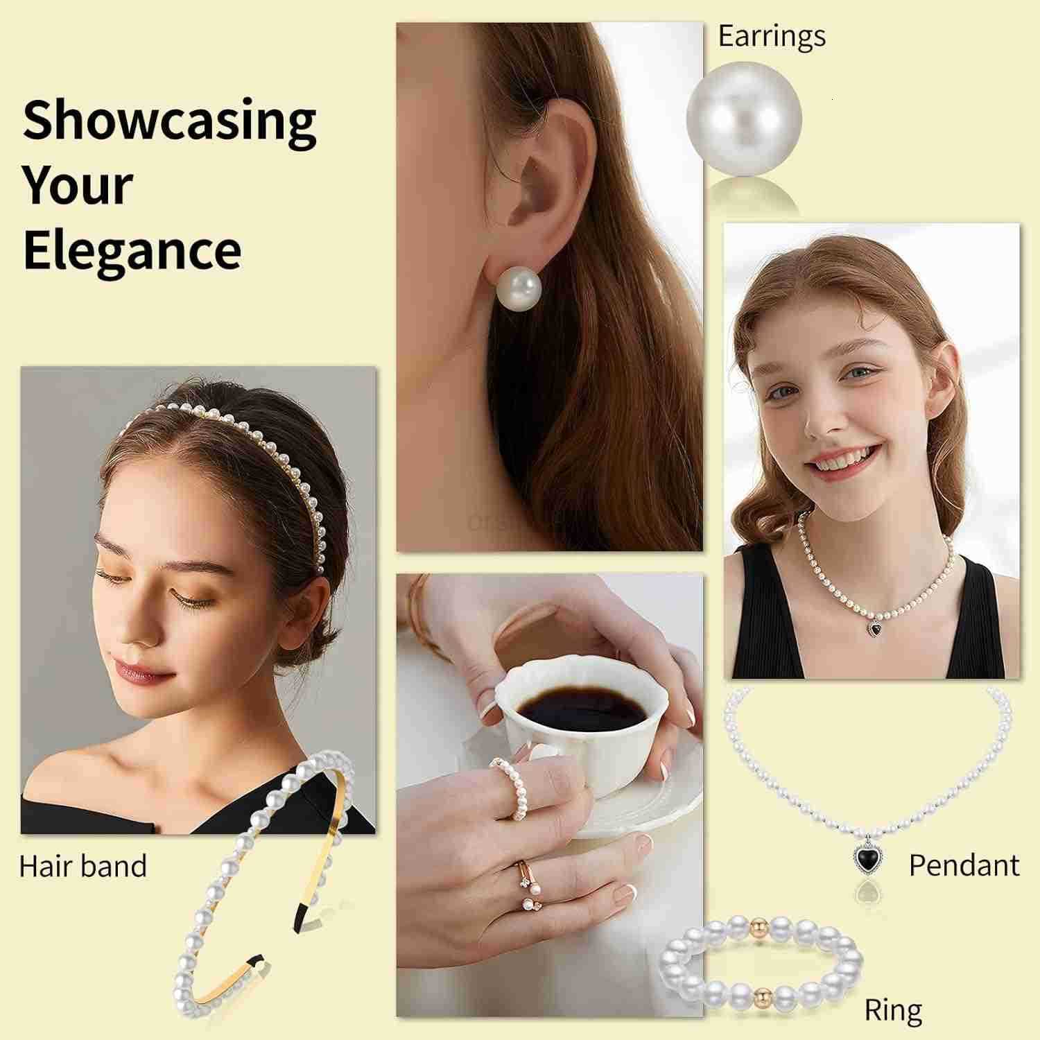 1200Pcs Pearl Beads for s Making Kit for Adults Kids Friendship Kits Jewelry Making Kit with String and Charms for Girls Teens DIY Pearls KiW250911