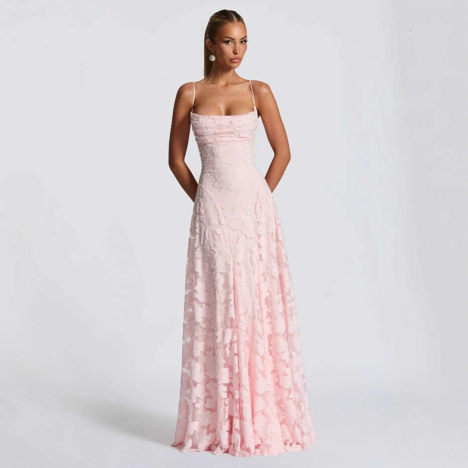 DHEssentials Summer New French Style Romantic Atmosphere Elegant Sexy Tie Backless Strap Dress