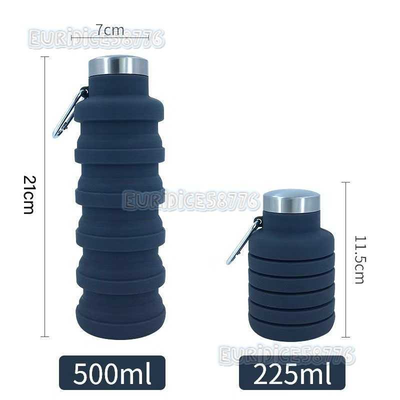Folding Water Bottle Outdoor Cycling Cup Portable Retractable Sports Water Bottle High Temperature Resistant Gift Cup H250911