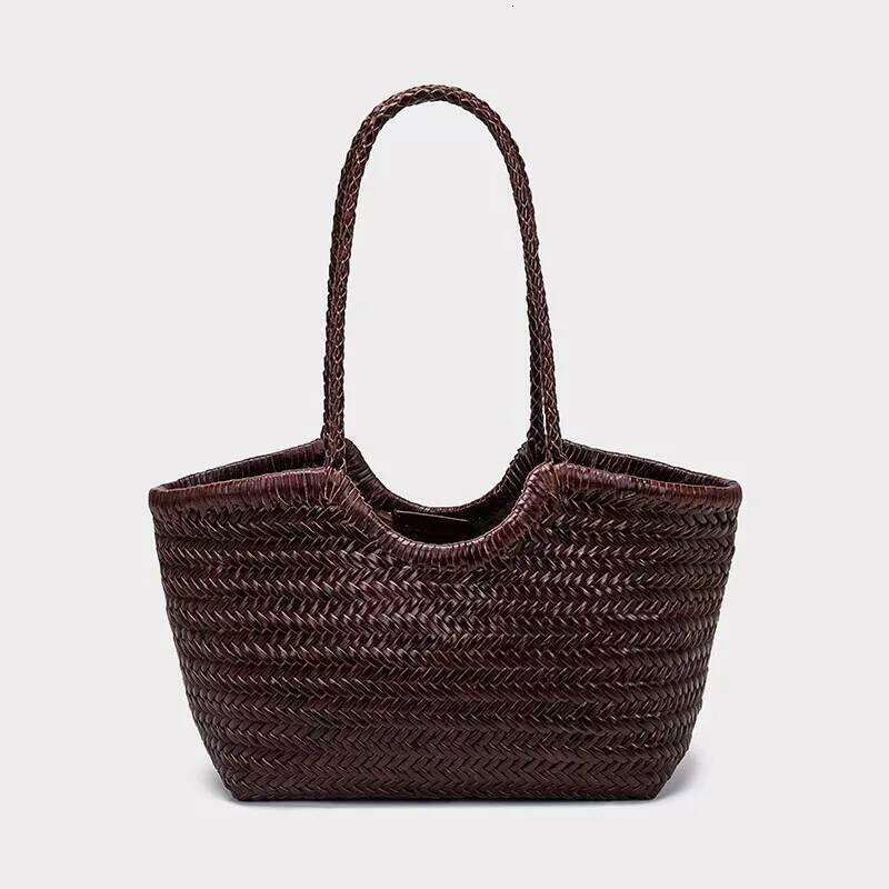 Designer Bag New Leather Women's Niche Design Hand-Woven High-Grade Simple Large-Capacity Single Shoulder Mother Child Tote Bags