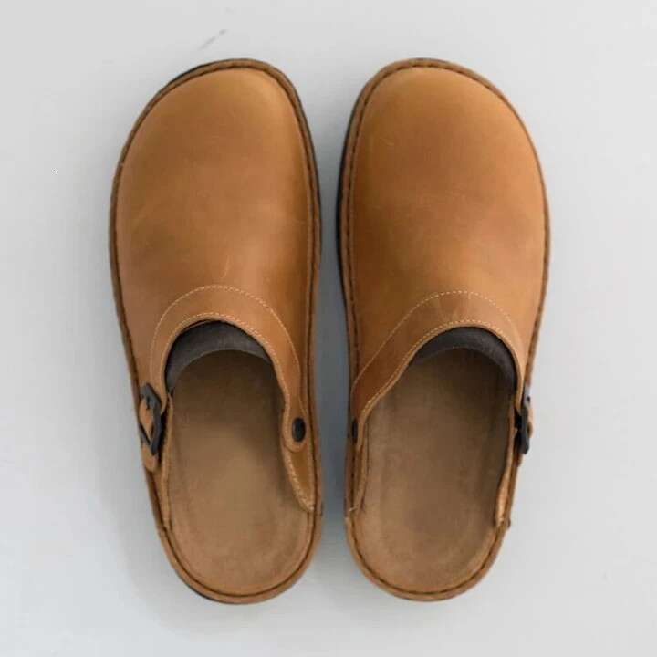 Flat Wedge Square Toe Open Back Shallow Mouth Men's Casual Versatile Large Size Single Shoes Free shipping designer Sandals Slippers