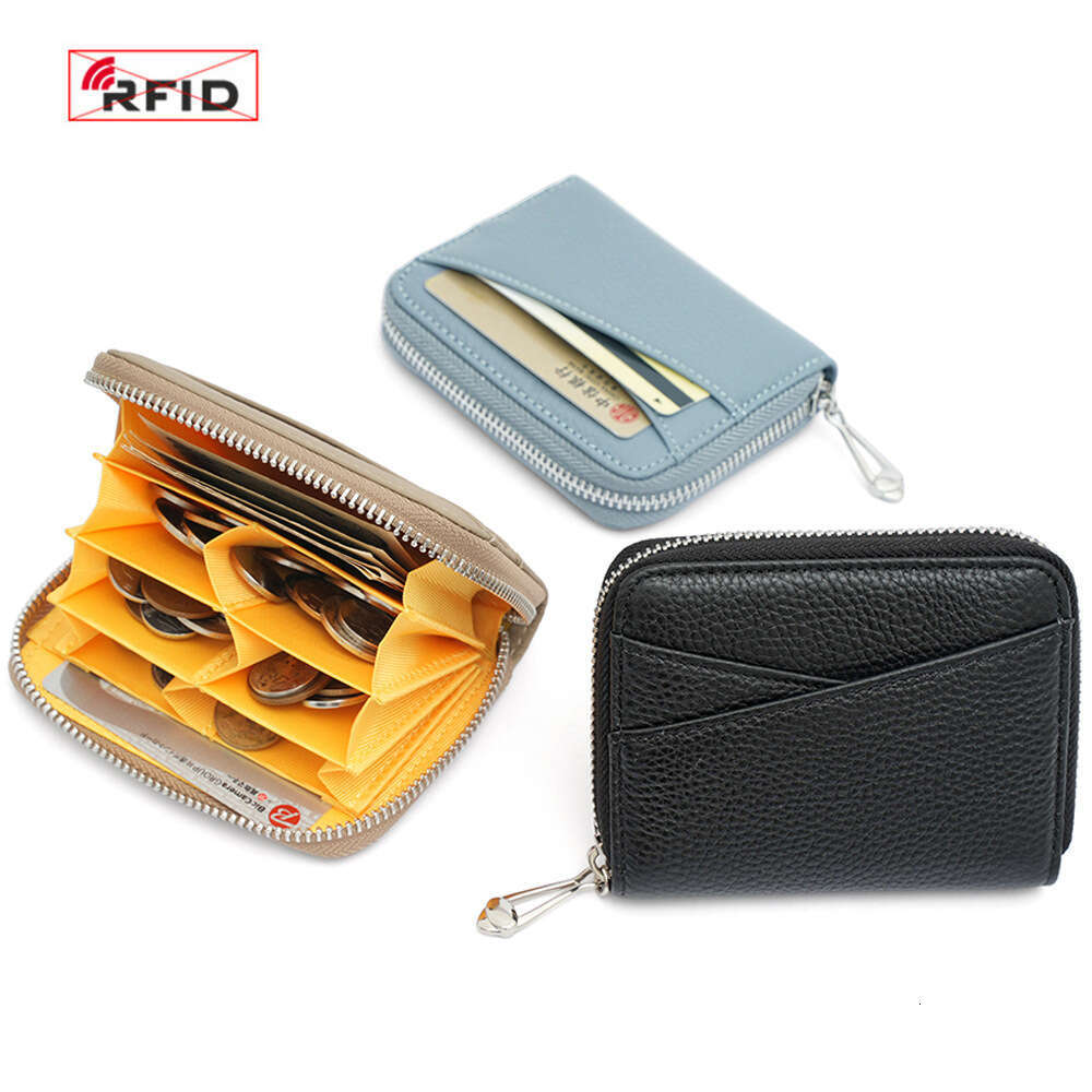 Fashion Top Layer Cowhide Women's Wallet Short Genuine Leather RFID Compartment Coin Purse Card Holder Color Block designer wallet B5