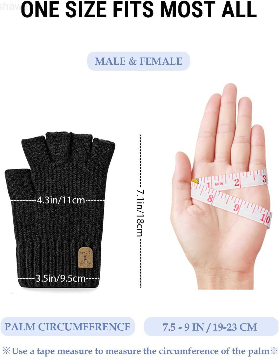 Gloves Half Finger Winter Warm Knitted Gloves Working Running Biking Driving for Men and WomenW250911