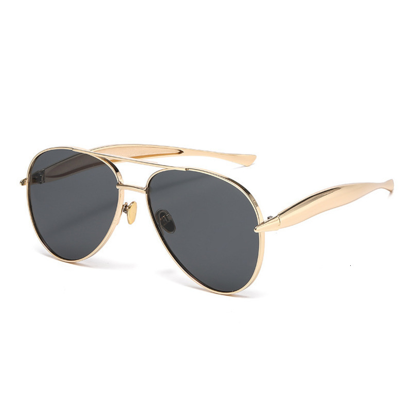 2025 New Style Personality No-Makeup High-End Feel Women Street Trend Metal Fashion Sunglasses high quality