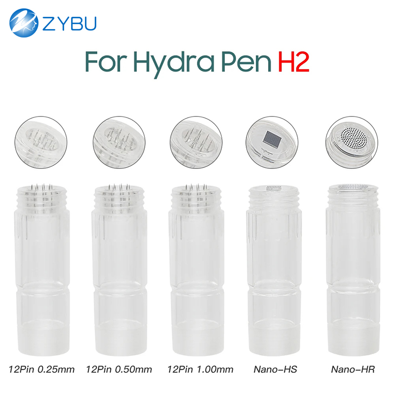 Replacement 50Pcs Needles Cartridges for Microneedling Pen Hydra.Pen H2 Serum Derma Stamp Miconeedle Roller Tips Skin Care 12Pins 0.25mm 0.5mm 1.0mm N