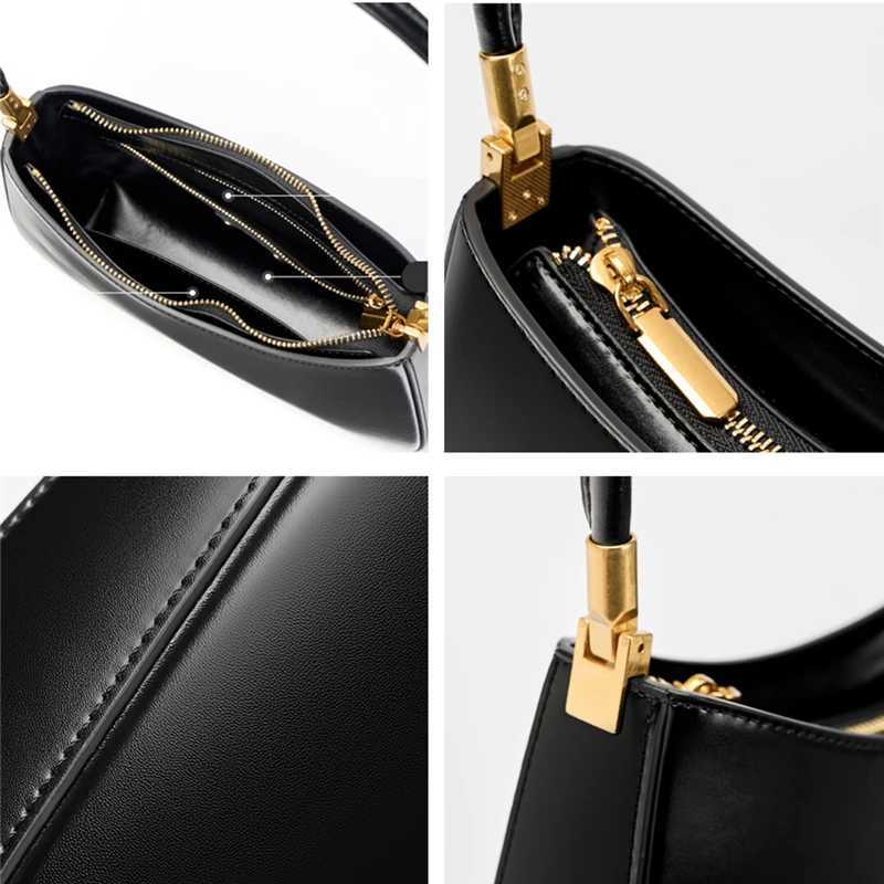 Hifasion Trendy Cowhide Genuine Leather Underarm Shoulder Bags For Women 2025 Luxury Designer Crescent Tote Work Ladies Handbags W250911