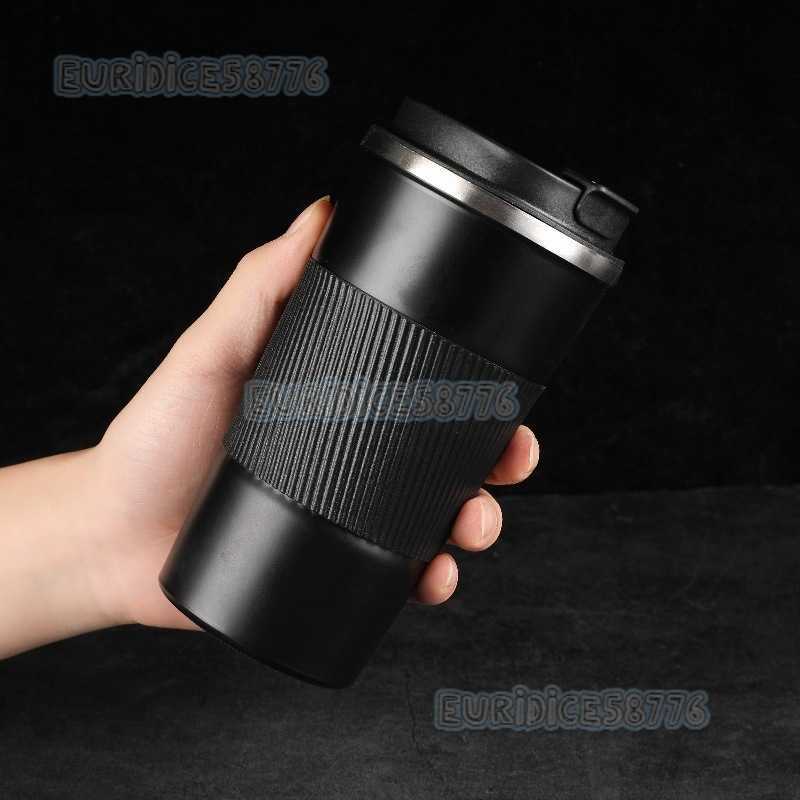 304 Stainless Steel Leather Cover Coffee Cup Car Business Cover Gift Cup Thermos Cup Engraved H250911