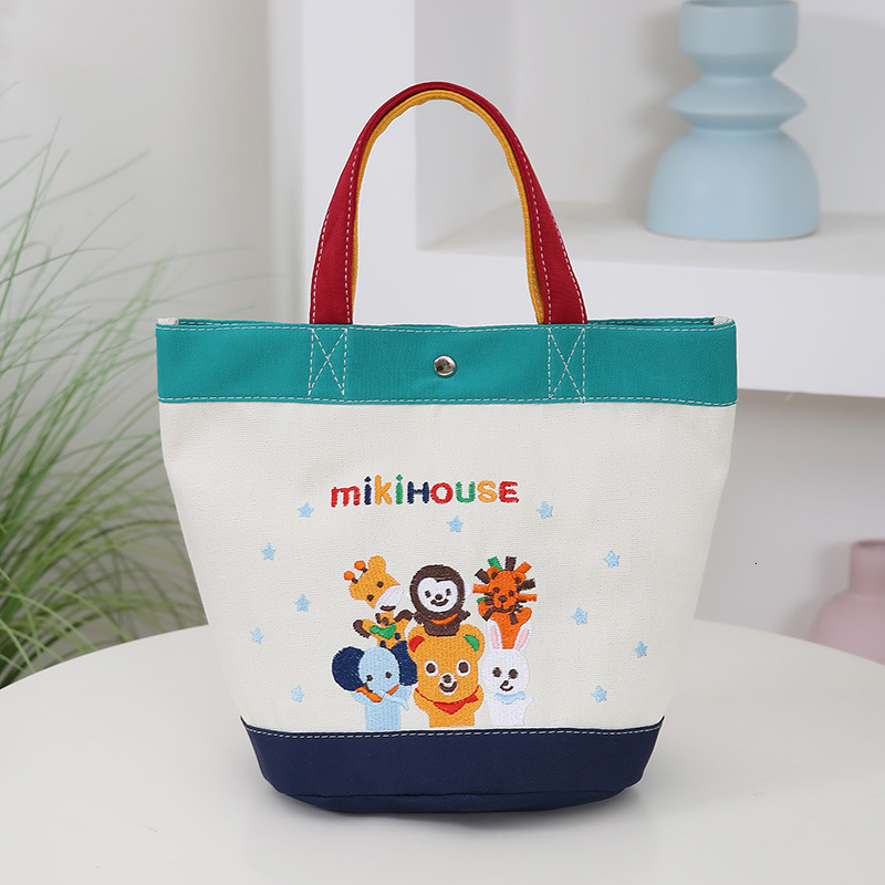 Japanese Luxury Bag Style Cartoon Embroidered Canvas Free Shipping Tote Bag New Casual Letter Large Capacity Mommy Bag Trendy Large Capacity Designer 