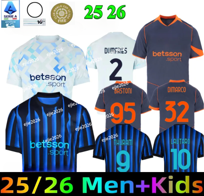 25 26 BASTONI DIMARCO soccer jersey CALHANOGLU Inter 2025 2026 BARELLA INTERS THURAM PAVARD LAUTARO ANNIVERSARY FRATTESI Special shirt Men kit Kids