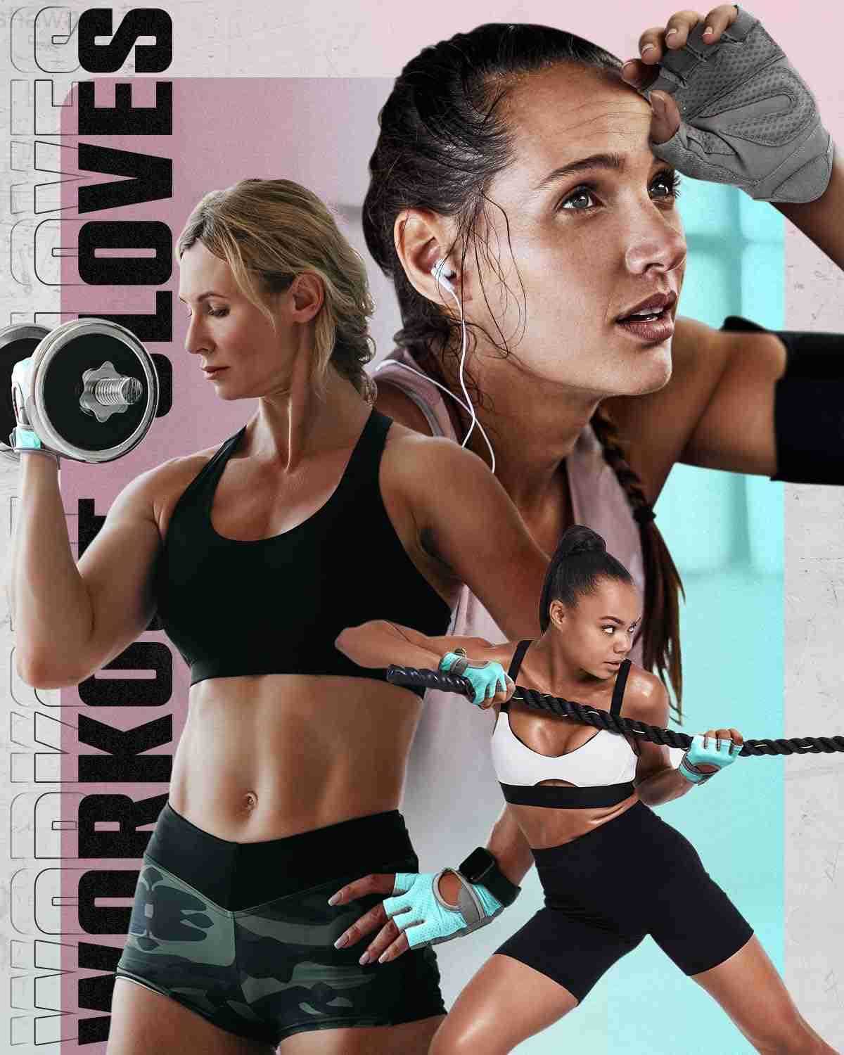 Workout Gloves for Women and Men Breathable Weight Lifting Gloves for Gym Exercise Fitness Training and Cycling with Excellent Grip and Cushion PadsW2