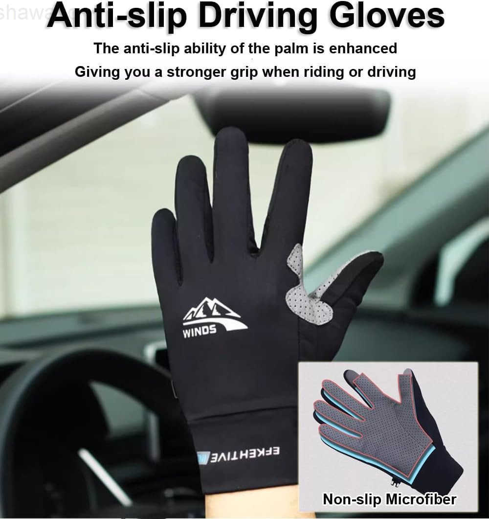 Full Finger UV Protection Gloves Women Men Thin Fishing Hiking Cycling Driving Gym GlovesW250911