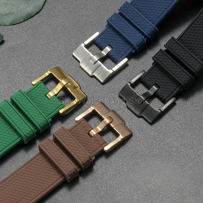 For Moon Collaboration 20mm Woven Rubber Watch Strap HeatResistant Black White Blue Curved Interface Band 250910