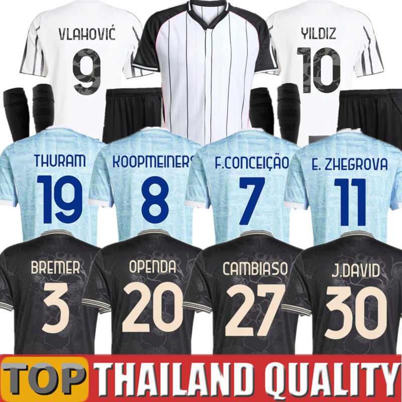 24 25 26 YILDIZ OPENDA BREMER soccer jerseys 2025 2026 J.DAVID football shirt THURAM CAMBIASO KOOPMEINERS VLAHOVIC men kids Kit top F.CONCEICAO E.ZHEGROVA fans player