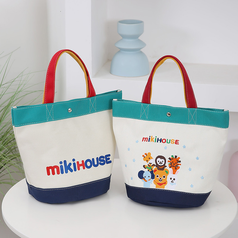 Japanese Luxury Bag Style Cartoon Embroidered Canvas Free Shipping Tote Bag New Casual Letter Large Capacity Mommy Bag Trendy Large Capacity Designer 