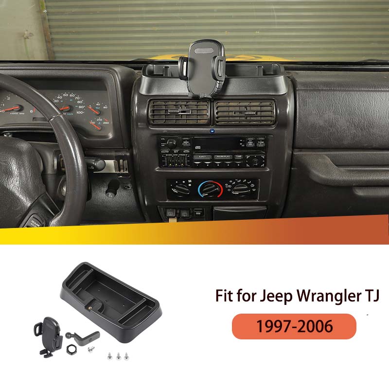 Small Round Car Mobile Phone Stand Storage Box For Jeep Wrangler TJ 1997-2006 Interior Decoration Accessories