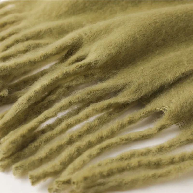 Winter Scarf Men Women Cashmere Warm Solid Pashmina Blanket Wraps Female Thick Soft Bufanda Tassel Shawl Long Poncho Echarpe 250909