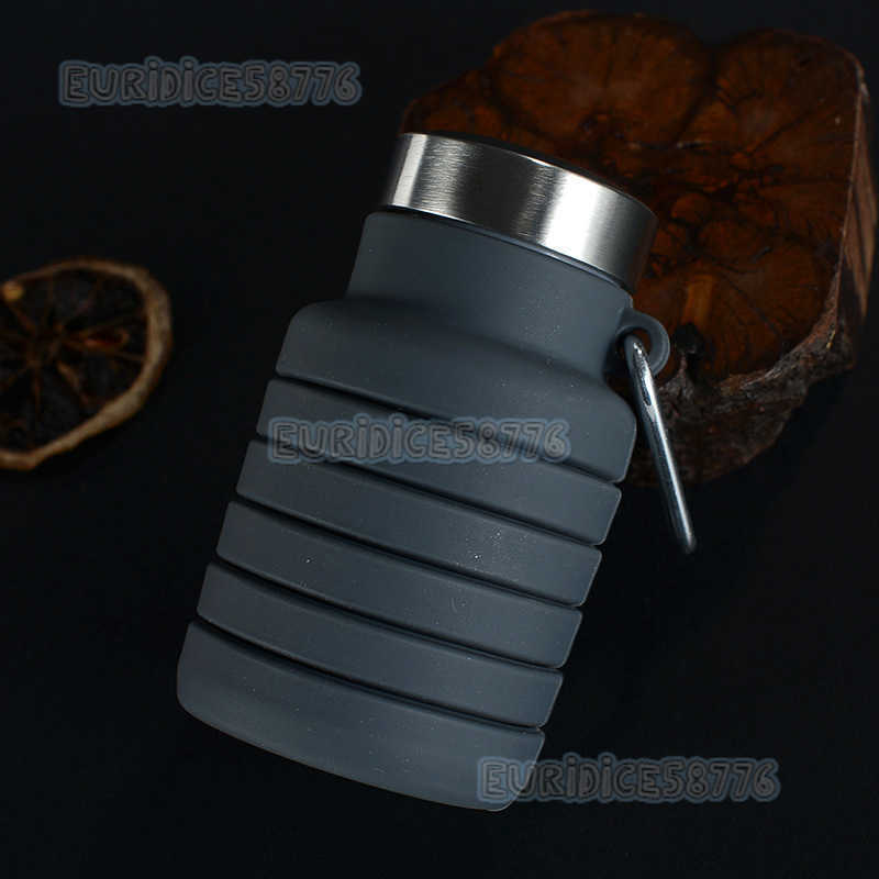 New Water Cup Outdoor Sports Water Bottle Cup with Carabiner 500ml Water Bottle H250911